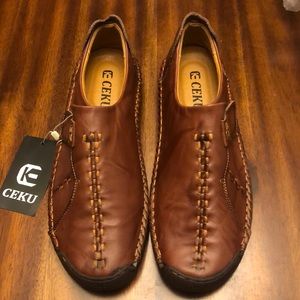 Men's Driving Loafers Slip on Leather Handmade